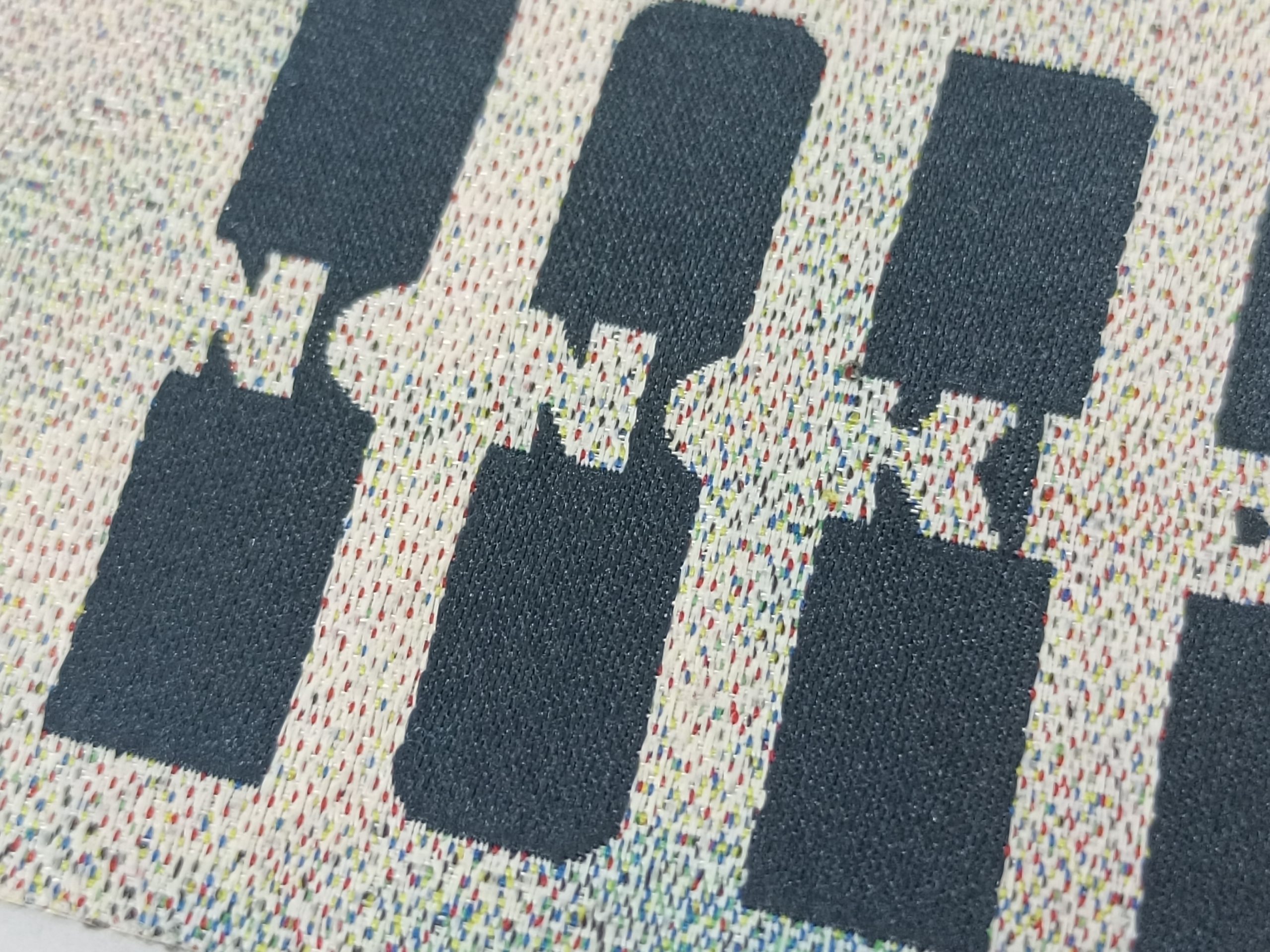 Custom high density garments woven labels damask clothing labels for hats woven tag - Image 3